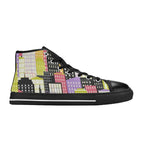 City Scape - Men's High Top Canvas Shoes