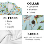 Parrots Men's Short Sleeve Hawaiian Shirt Men's Hawaiian Shirt (New) animal Birds Printed Offshore