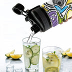 Sticker Music - Insulated Water Bottle with Dual-Use Lid (18oz) Insulated Water Bottle with Dual-Use Lid (18oz) Music Printed Offshore