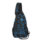 Blue Squiggle - Chest Bag