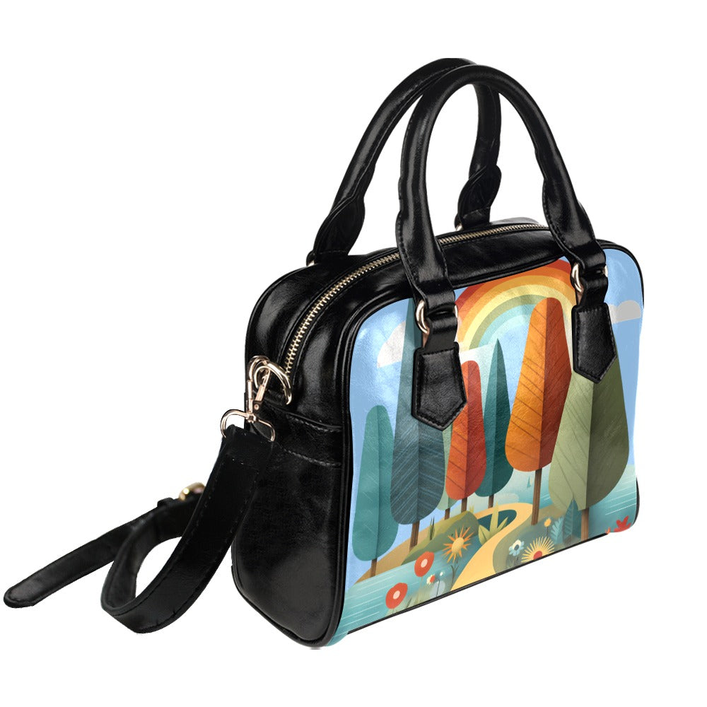 Colourful Trees Shoulder Handbag