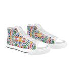 Bright Burst - Men's High Top Canvas Shoes