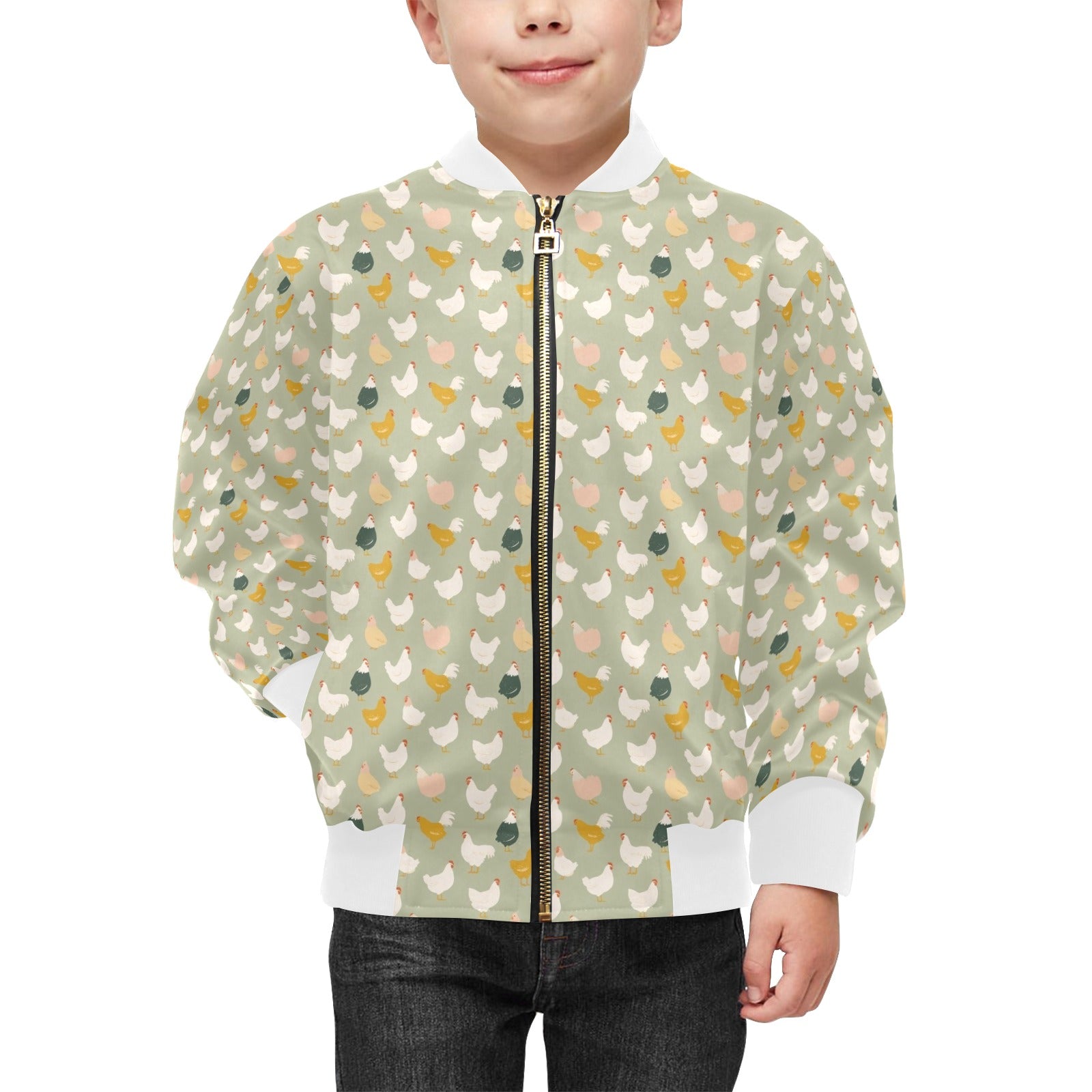 Chicken Life Kids Bomber Jacket