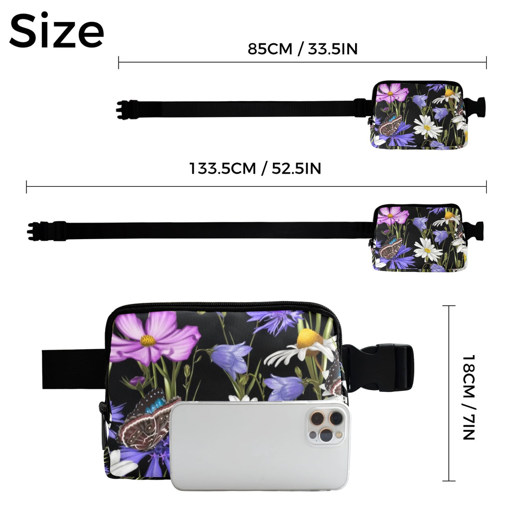 Butterfly Flowers - Belt Bag
