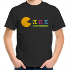 Hungry Pi - Kids Youth T-Shirt Black Kids Youth T-shirt Maths Printed In Australia Science