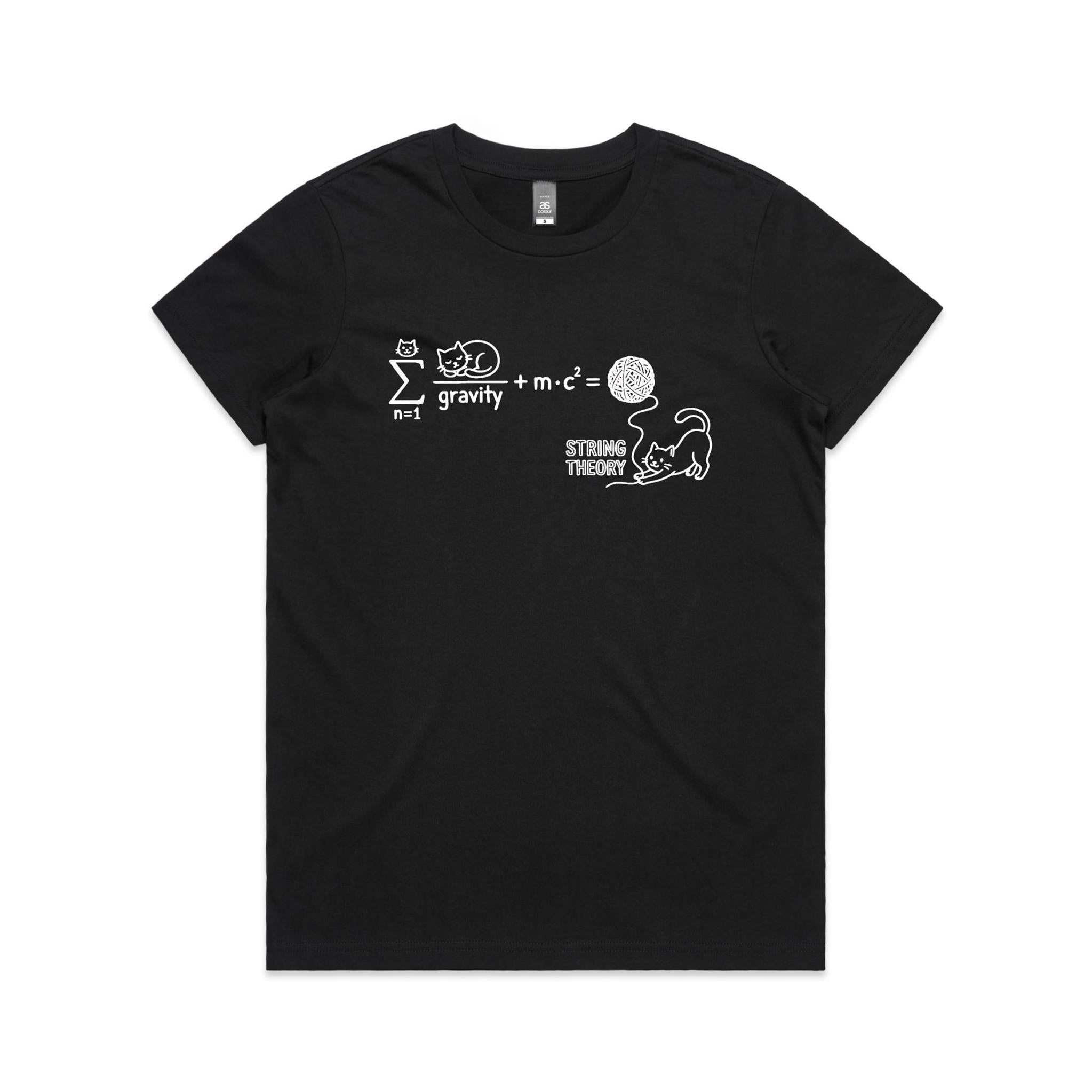 Cat String Theory Physics Women's AS Colour T-shirt