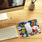 Blue Comic Book Leather Mouse Pad Leather Mouse Pad comic Printed Offshore