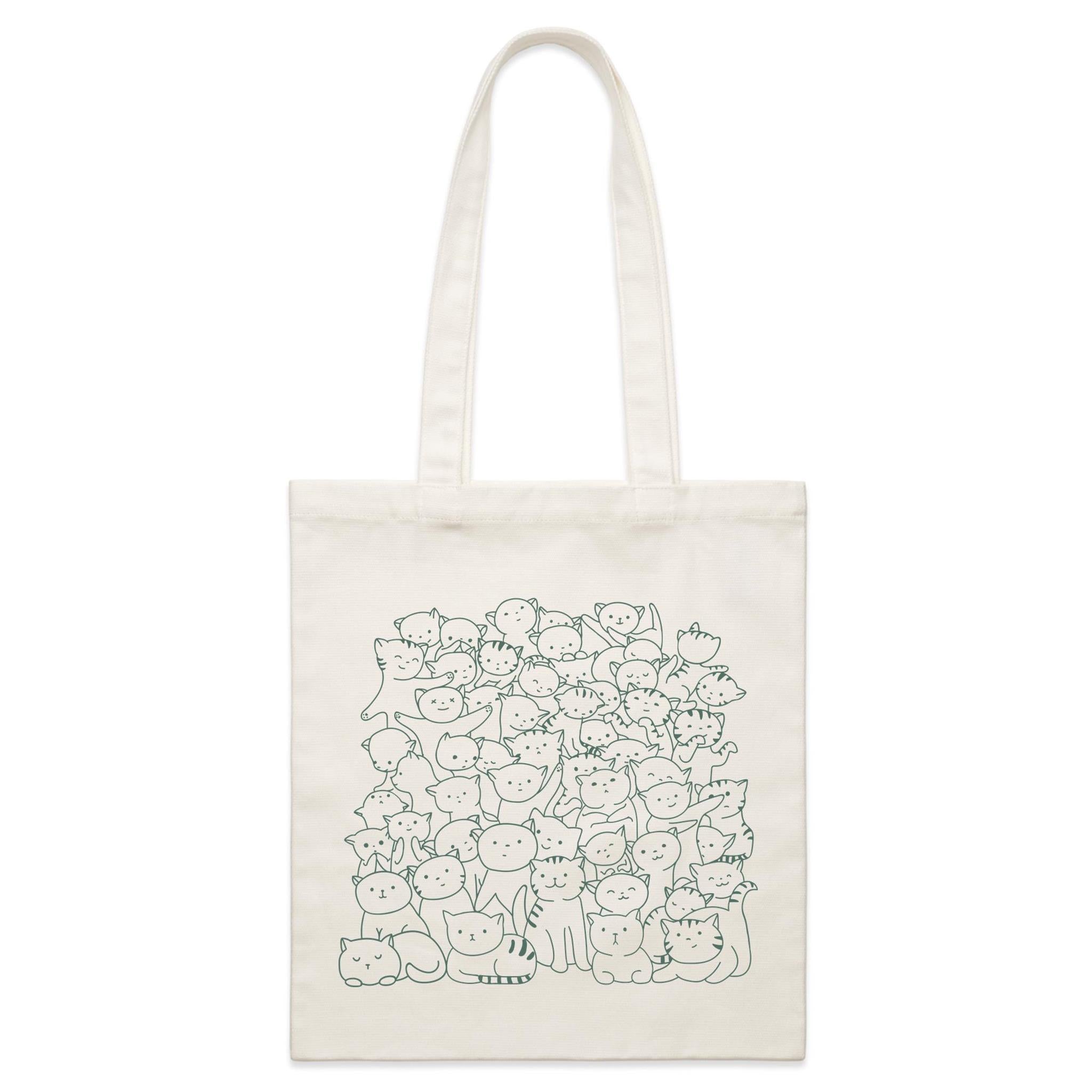 Lots And Lots Of Cats Parcel Canvas Tote Bag