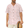 Pink Cats Men's Short Sleeve Hawaiian Shirt Men's Hawaiian Shirt (New) animal Printed Offshore