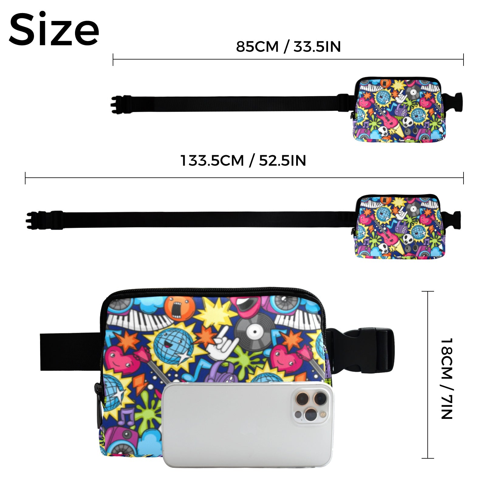 Sticker Music - Belt Bag