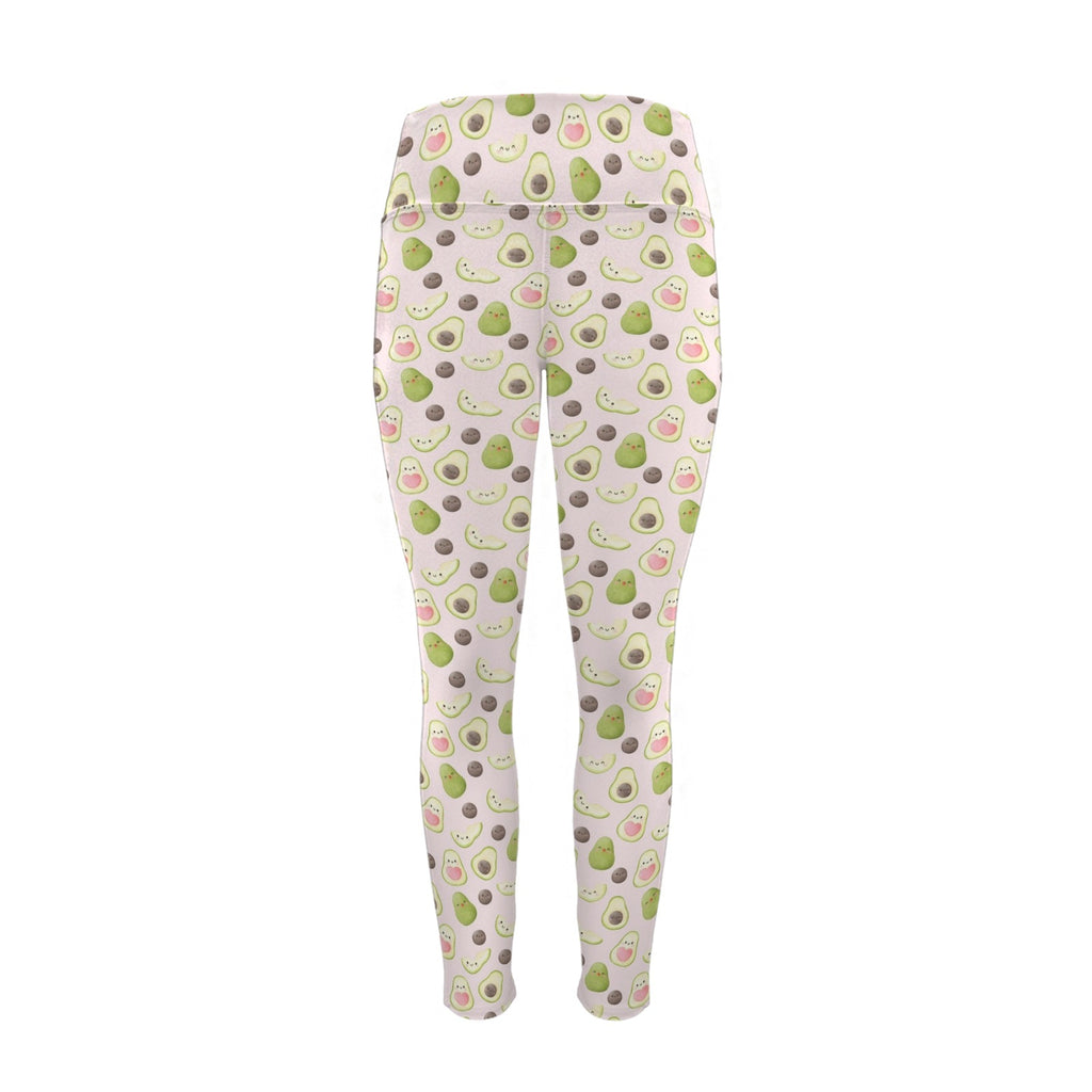 Avocado Love Women's High Waist Pockets Yoga Leggings Women's High Waist Pockets Yoga Leggings Food Printed Offshore