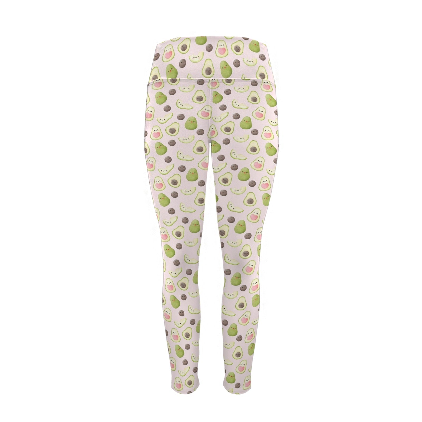 Avocado Love Women's High Waist Pockets Yoga Leggings Women's High Waist Pockets Yoga Leggings Food Printed Offshore