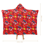 Red Comic Book Kids Hooded Blanket 100cm x 130cm Kids Hooded Blanket comic Printed Offshore