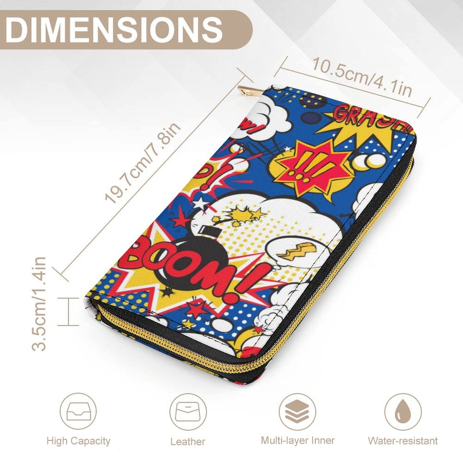 Blue Comic Book -  PU Leather Wallet