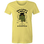 Vinyl Collector, Records - Womens T-shirt Yellow Womens T-shirt Music Printed In Australia Retro