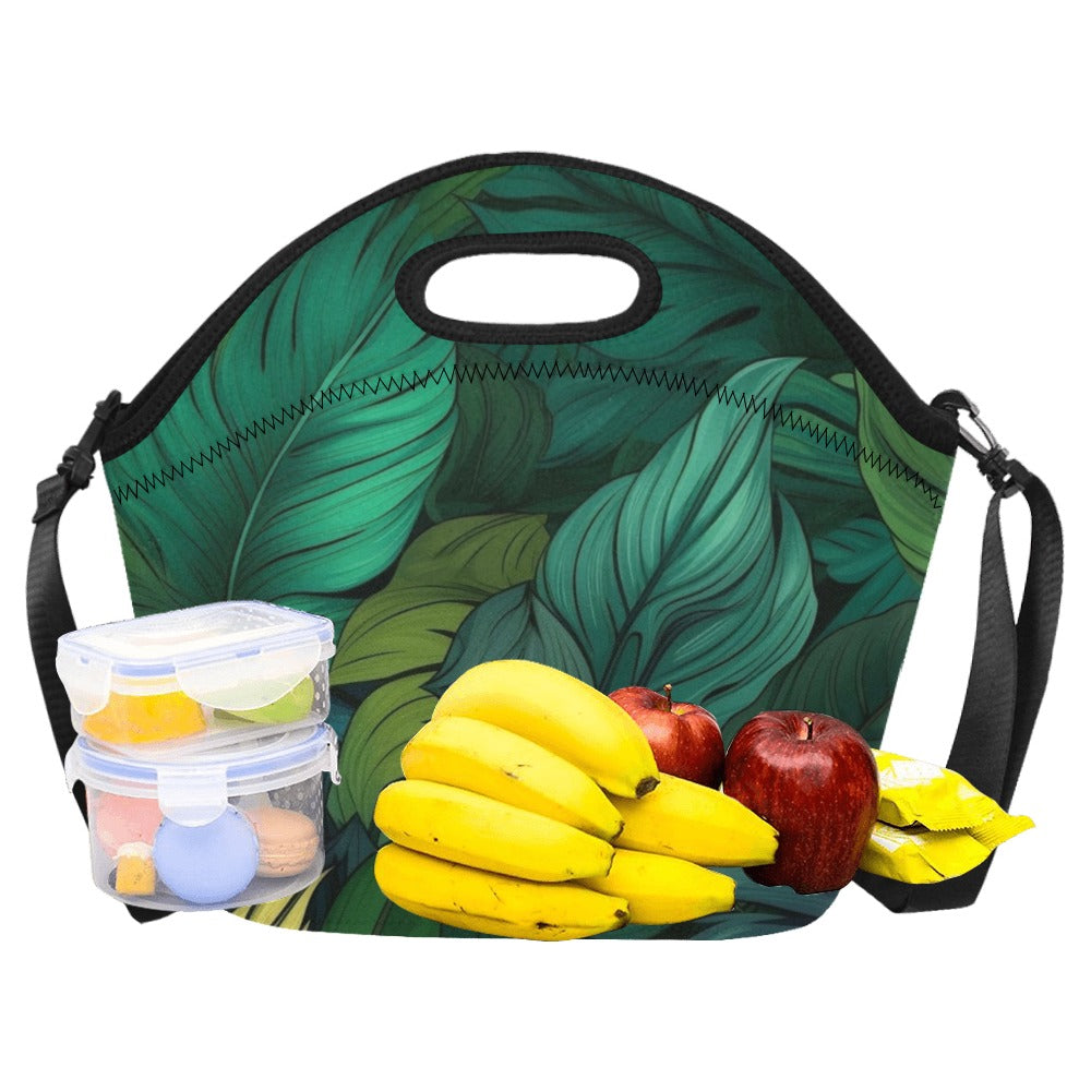 Tropical Leaves - Neoprene Lunch Bag Neoprene Lunch Bag Printed Offshore