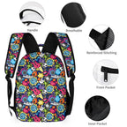 Sticker Music Backpack, Lunch Bag & Pencil Case Set