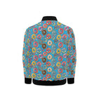 Doughnuts On Blue Kids Bomber Jacket