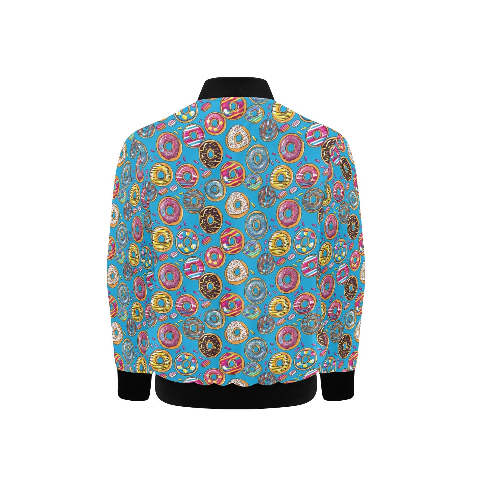 Doughnuts On Blue Kids Bomber Jacket