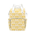 Yellow Pattern - Multi-Function Backpack, Nappy / Diaper Bag