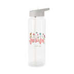 Personalised - Mum, With Flowers And Butterfly - Tritan Water Bottle
