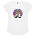 Coffee, Alien, UFO, Take Me To Your Brewer Women's AS Colour Scoop Neck T-Shirt White Womens Scoop Neck T-shirt Coffee Printed In Australia Sci Fi
