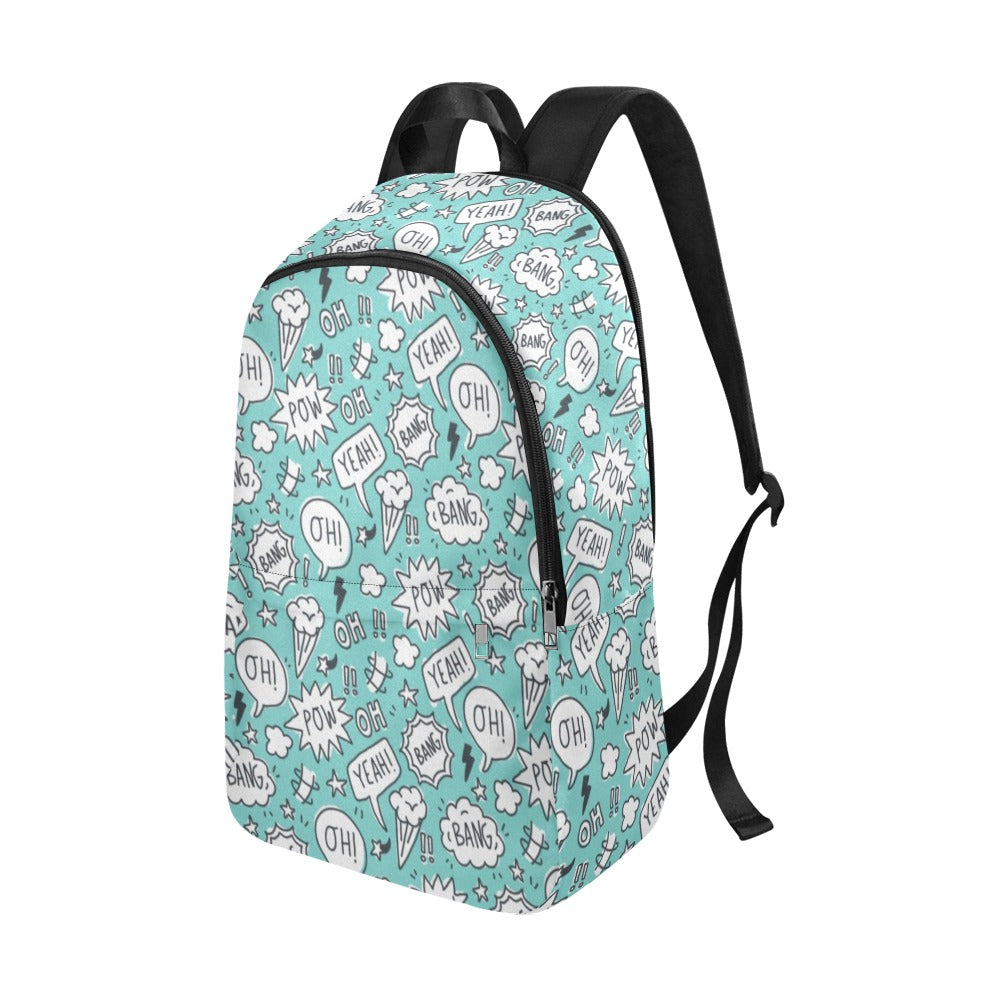 Comic Book Speech Bubbles - Fabric Backpack