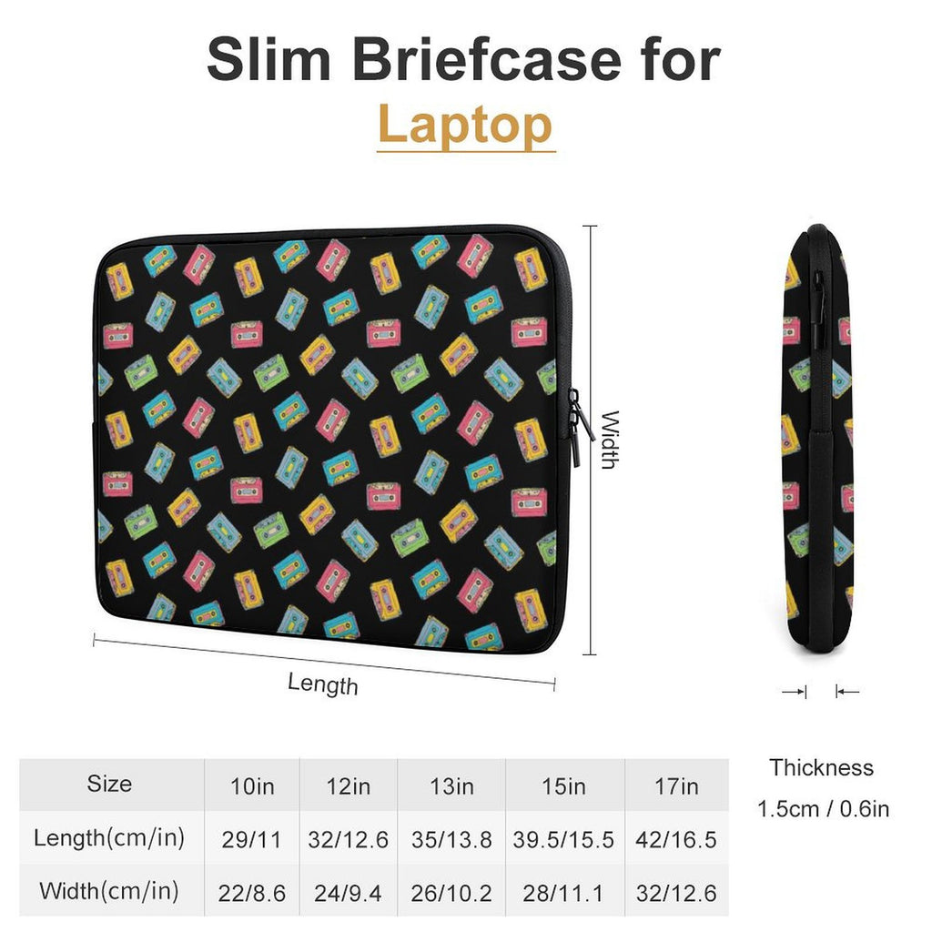 Cassette Tapes Laptop Sleeve (Multiple Sizes) Laptop Sleeve Music Printed Offshore Retro
