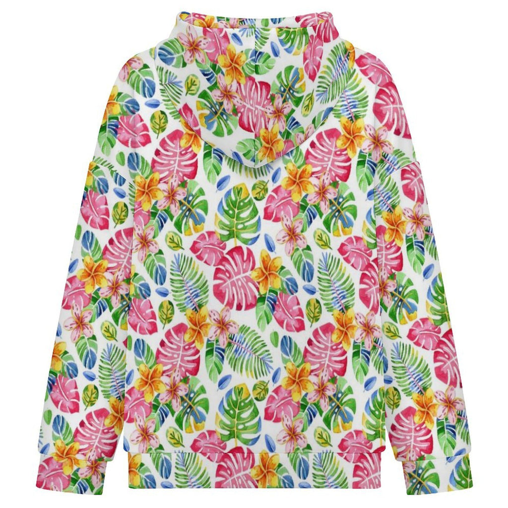 Bright Painted Topical Women's Full-Zip Hoodie