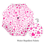 Pink Hearts On White - Umbrella