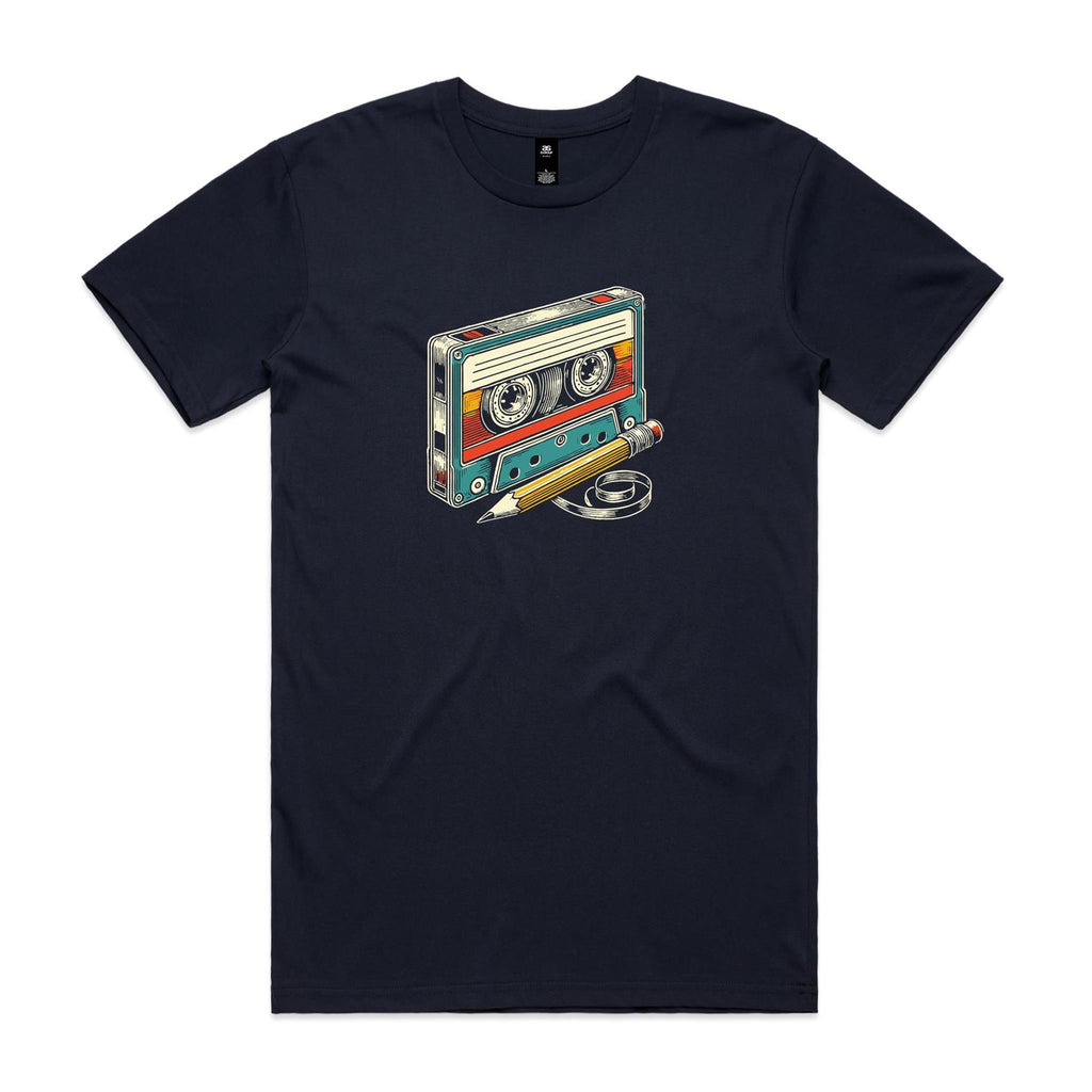 Cassette Tape And Pencil - Mens T-shirt