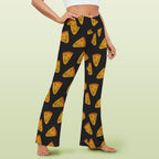 Pizzas High Waist Crossover Tummy Control Flare Leggings High Waist Flare Leggings Food Printed Offshore