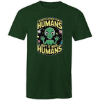 Alien, I'm Not Saying It Was Humans - Mens T-Shirt Forest Green Mens T-shirt Printed In Australia Sci Fi