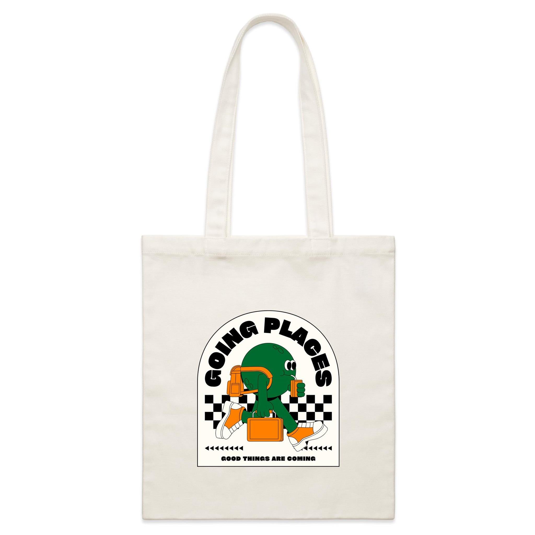 Going Places - Parcel Canvas Tote Bag Default Title Small Tote Bag Printed In Australia