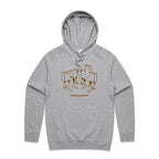 Think Positive, Maths - Mens Hoodie Grey Marle Mens Hoodie Maths Positivity Printed In Australia