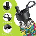 Crazy Characters 12oz Kids Water Bottle with Straw Lid