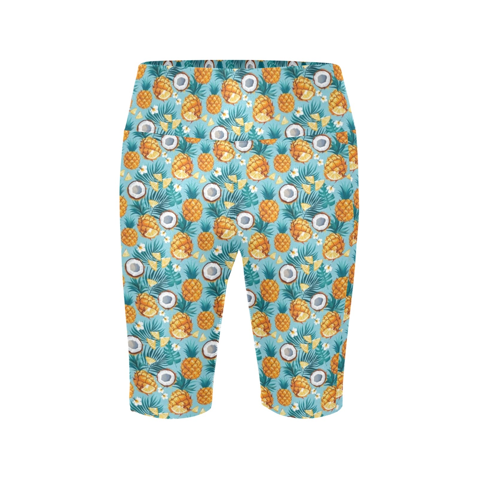 Pineapple Coconut Women's Bike Shorts With Side Pockets