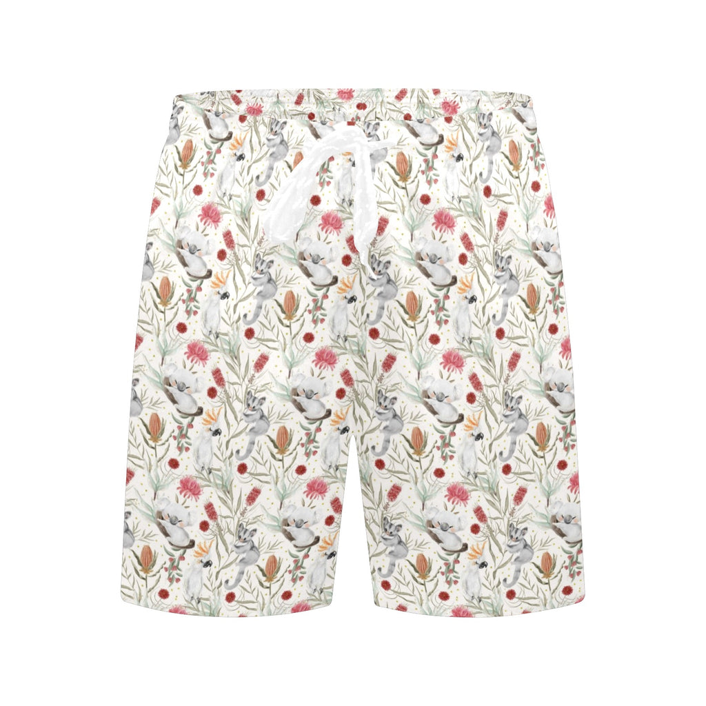 Australian Plants And Animals Men's Mid-Length Beach Shorts Men's Mid-Length Beach Shorts animal Printed Offshore