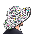 Animal Print In Colour - Wide Brim Bucket Hat Wide Brim Bucket Hat animal Printed Offshore