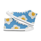 Fried Eggs Men's High Top Canvas Shoes Men's Classic High Top Canvas Shoes Printed Offshore