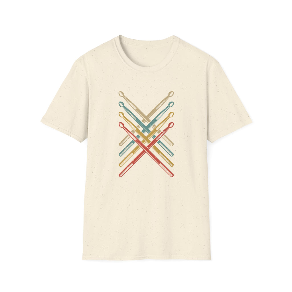Retro Drumsticks - Unisex Softstyle T-shirt