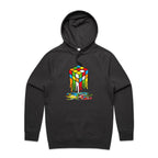 Melting Game Cube - Mens Hoodie Coal Mens Hoodie Games Printed In Australia