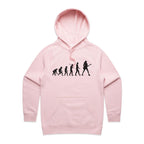 Guitarist Evolution - Womens Hoodie Pink Womens Hoodie Music Printed In Australia
