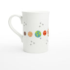 Solar System Planets - White 10oz Porcelain Slim Mug Default Title Porcelain Mug Globally Fulfilled Space