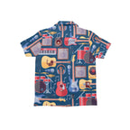 Music Instruments Blue - Junior Kids Hawaiian Shirt