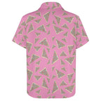 Fairy Bread Pink Women's Collared Pocketless Short Sleeve Shirt
