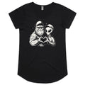 Alien Bigfoot Heart Hands Women's AS Colour Scoop Neck T-Shirt Black Womens Scoop Neck T-shirt Love Printed In Australia Sci Fi