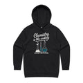 Chemistry Is Like Cooking Women's AS Colour Hoodie Black Womens Hoodie Printed In Australia Science
