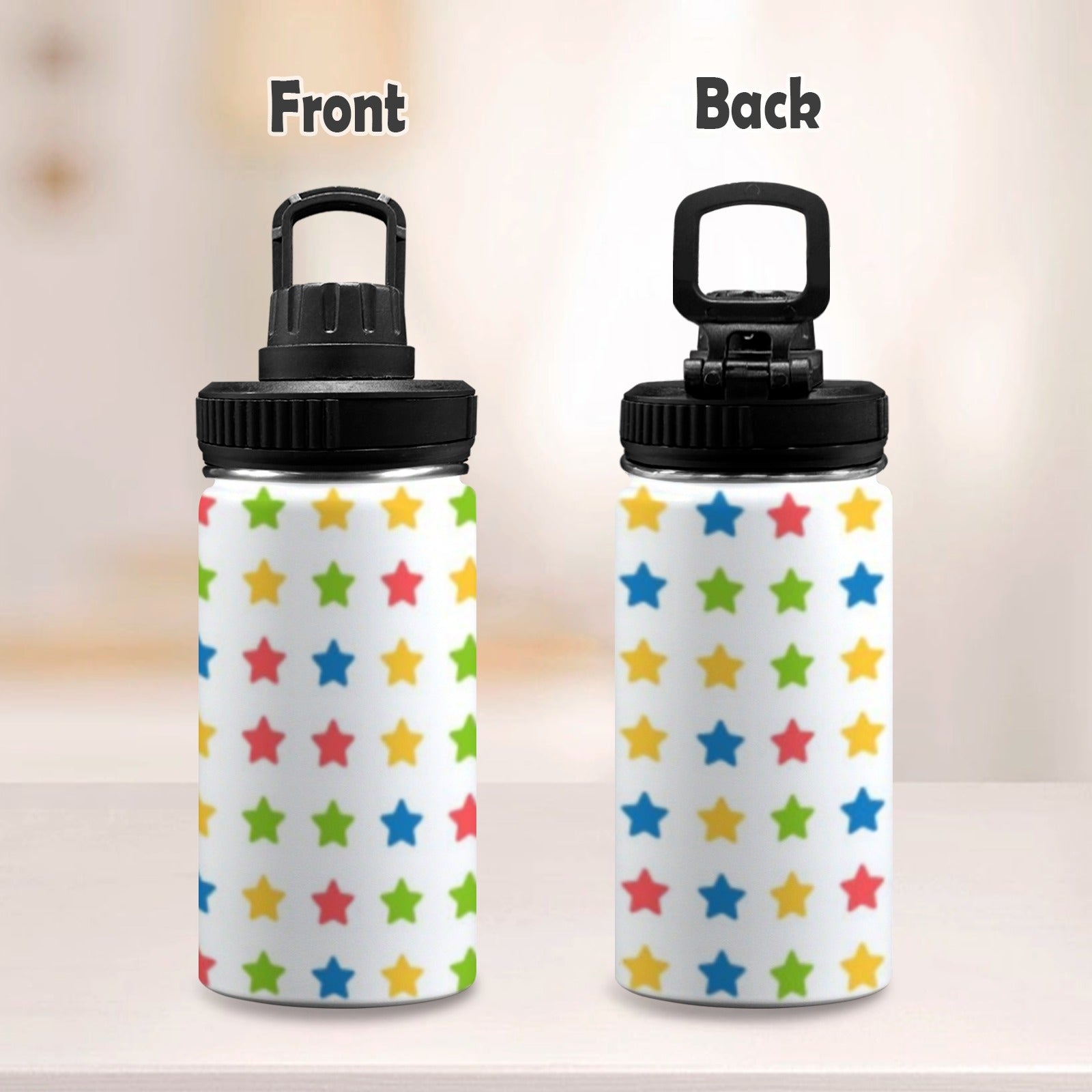 Stars - Kids Water Bottle with Chug Lid (12 oz) Kids Water Bottle with Chug Lid Printed Offshore