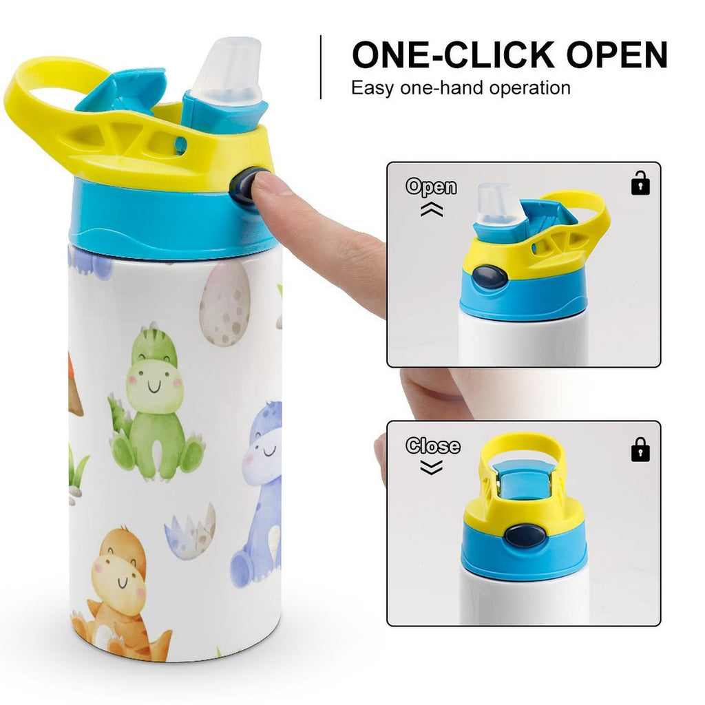 Hatching Dinosaurs - Little Kids Water Bottle Little Kids Water Bottle animal Printed Offshore